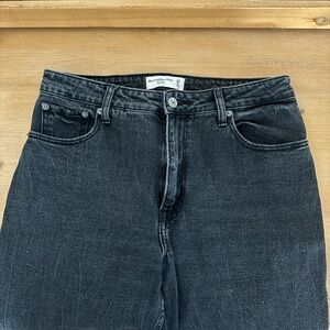 Abercrombie & Fitch Washed Black High Rise Jeans